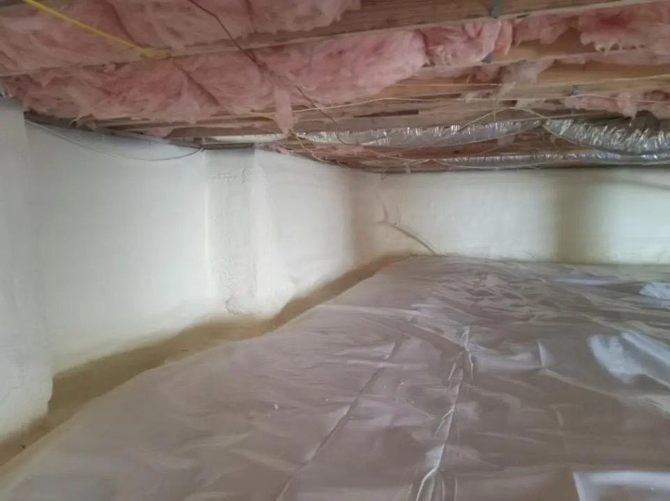 Crawl space encapsulation with closed-cell spray foam for Spray Foam Roofing Repair in Englewood